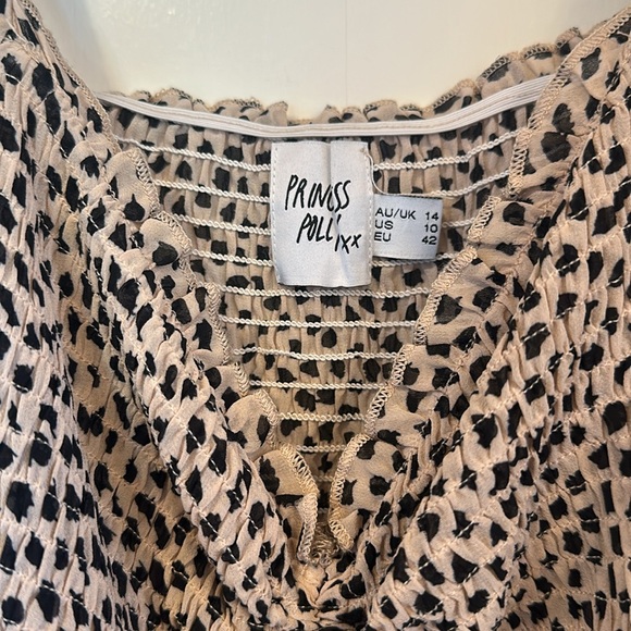 Princess Polly Animal Print Smocked Dress - US 10 - Picture 7 of 12